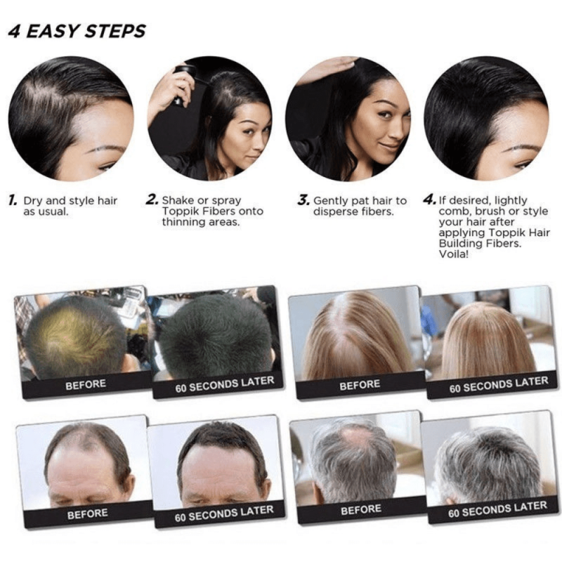 Keratin Hair Fibers Thickening Powder for Women and Men Hair Care