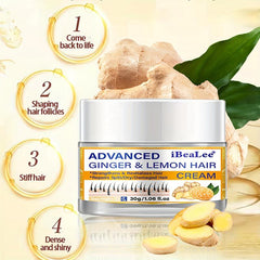 30ml Ginger Lemon Hair Care Cream Soften Hair Moisturize Scalp Essence