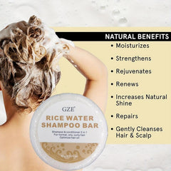 60g Rice Water Shampoo Bar 2 in 1 Hair Shampoo & conditioner