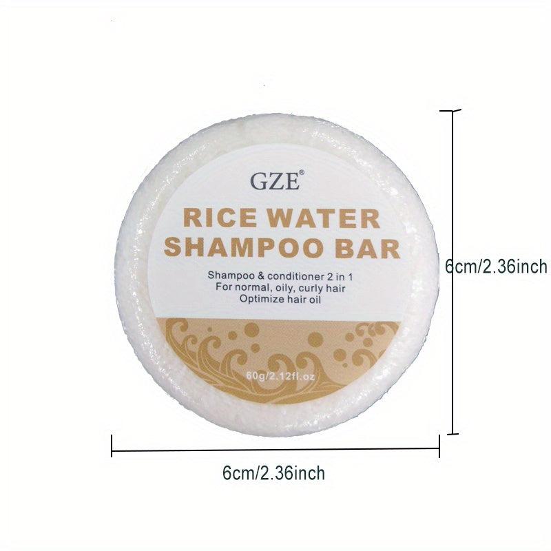 60g Rice Water Shampoo Bar 2 in 1 Hair Shampoo & conditioner