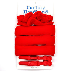 5pcs Heatless Hair Curler Set Headband Clips Rings Styling Tools