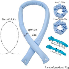 5pcs Heatless Hair Curler Set Headband Clips Rings Styling Tools
