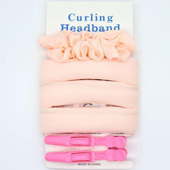 5pcs Heatless Hair Curler Set Headband Clips Rings Styling Tools