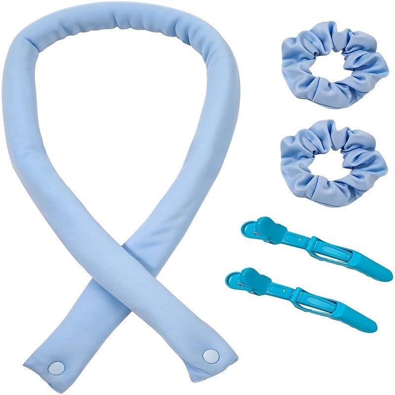5pcs Heatless Hair Curler Set Headband Clips Rings Styling Tools