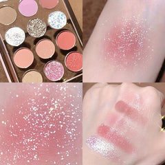 12 Colors Eyeshadow Palette Earth Tone Matte Pink Purple Girl Eyeshadow Palette