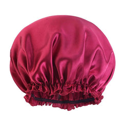 Solid Soft Satin Night Sleep Hat Hair Care Elastic Bonnet