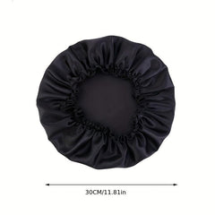 Solid Soft Satin Night Sleep Hat Hair Care Elastic Bonnet
