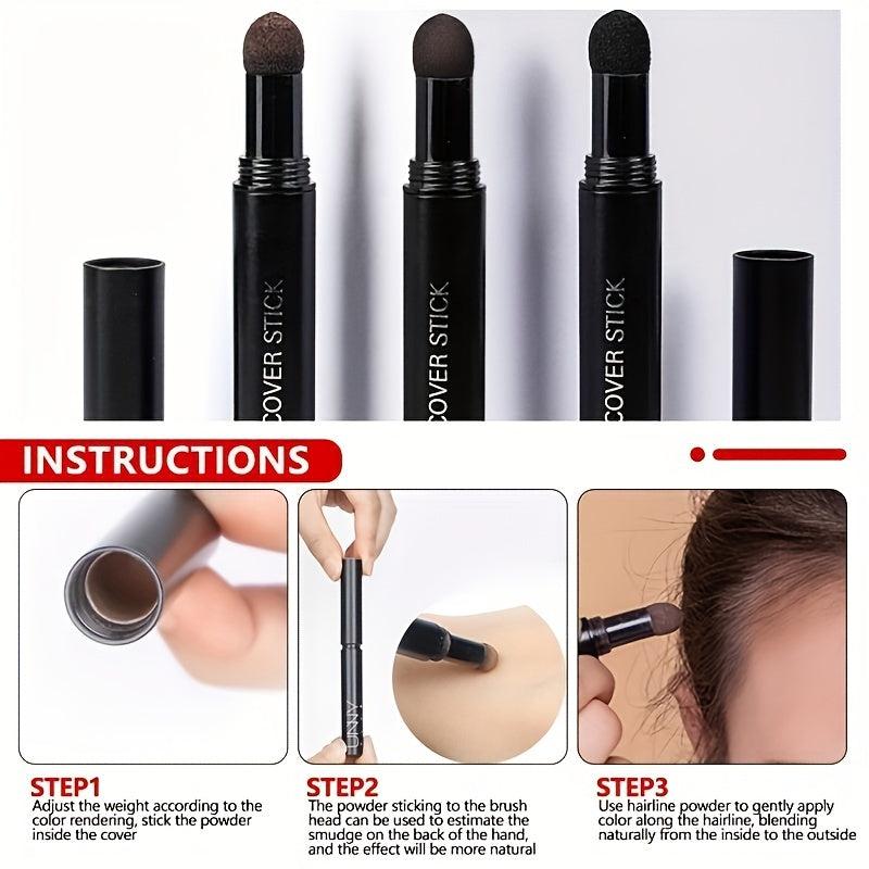 Waterproof Hair Shadow Powder Stick for Root Cover Up and Eyebrow Concealer