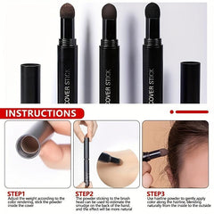 Waterproof Hair Shadow Powder Stick for Root Cover Up and Eyebrow Concealer