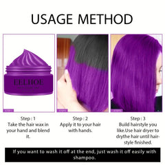 Temporary Hair Wax Halloween DIY Matte Hair Dye Cream