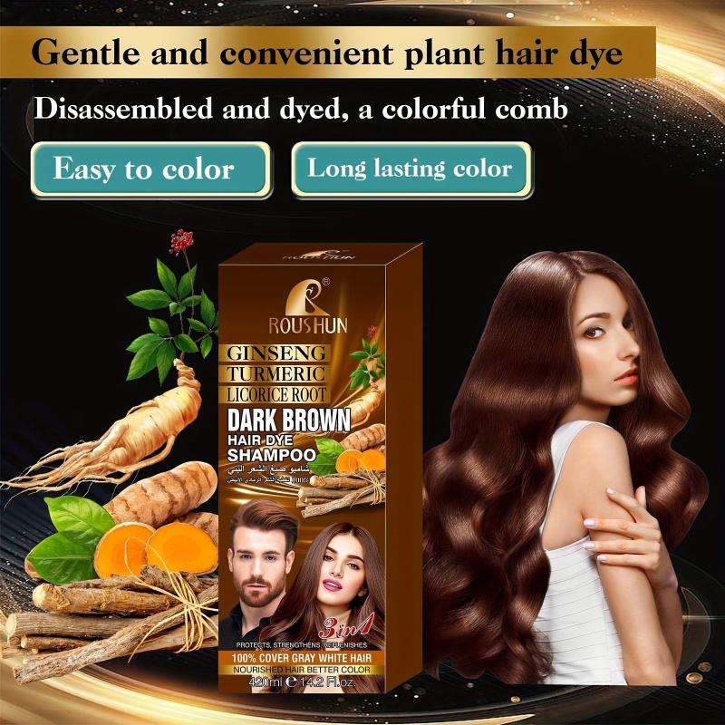 Brown Hair Shampoo For Gray Hair Instant Hair Dye Shampoo