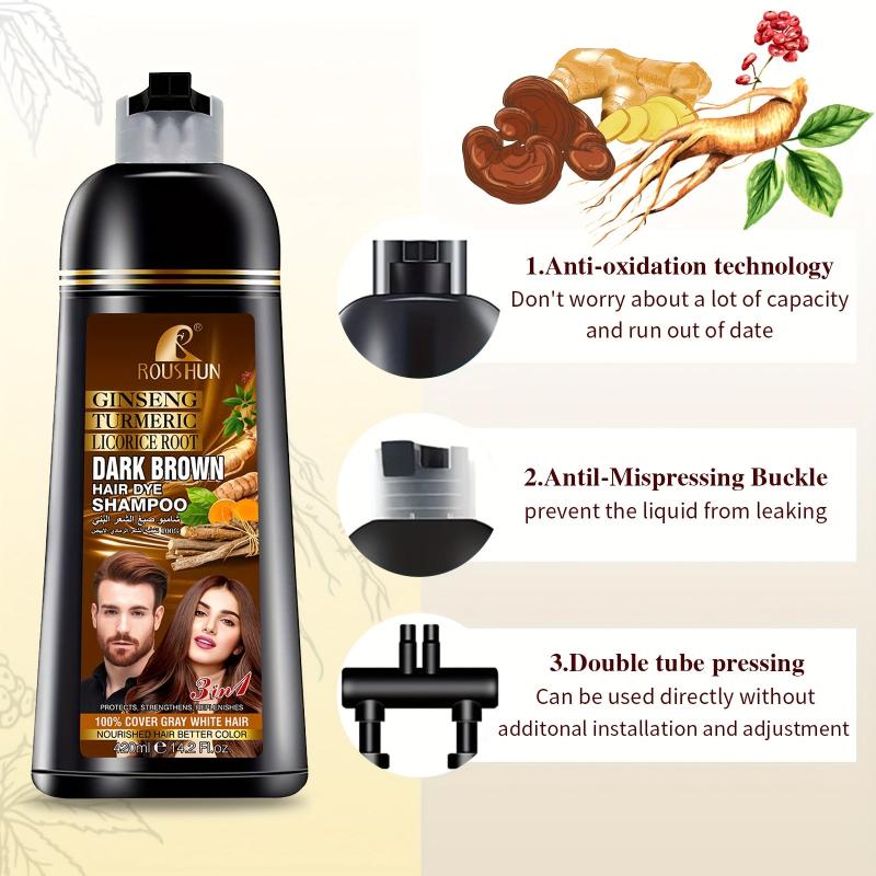 Brown Hair Shampoo For Gray Hair Instant Hair Dye Shampoo