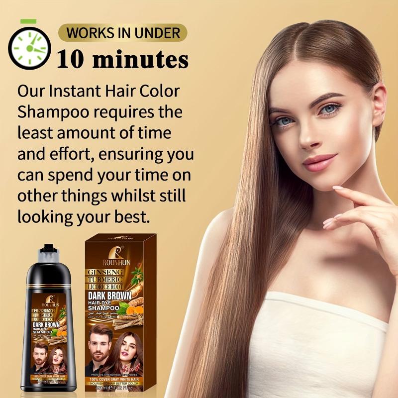 Brown Hair Shampoo For Gray Hair Instant Hair Dye Shampoo