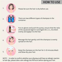 Brown Hair Shampoo For Gray Hair Instant Hair Dye Shampoo