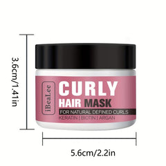 50g Curly Hair Mask Natural Defined Curls Cream Keratin Argan Hydrating