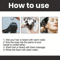 Gray Hair Darken Shampoo Bar Hair Cleaning Care Soap