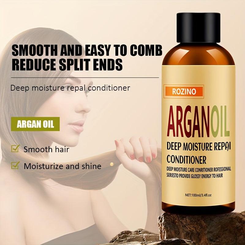 Moroccan Argan Bath & Lotion Set - Natural Essence Shampoo & Conditioner