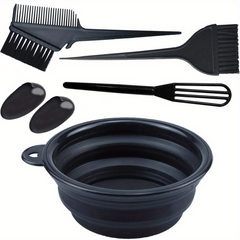5pcs Professional Hair Dye Set Disposable Bowl Ear Cover Agitator Brush