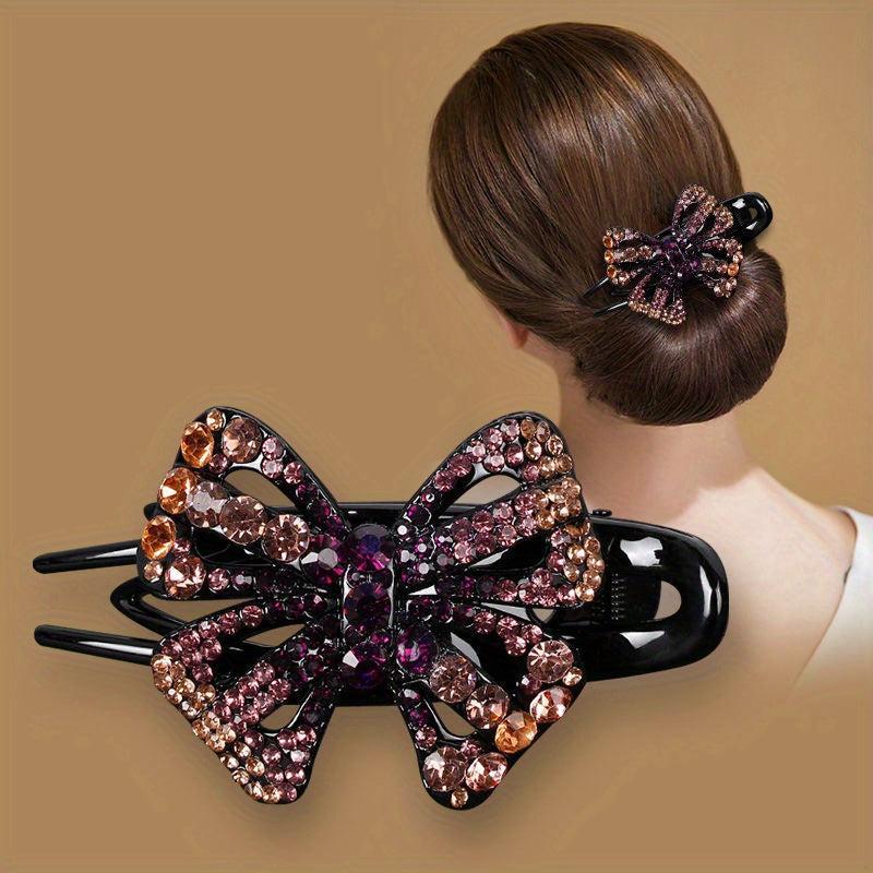 Rhinestone Butterfly Hair Claw Clip Vintage Hair Accessories Headdress Hairpin