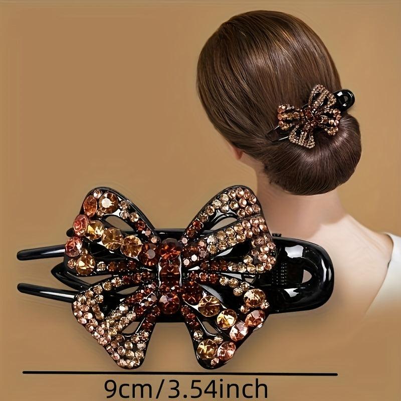 Rhinestone Butterfly Hair Claw Clip Vintage Hair Accessories Headdress Hairpin