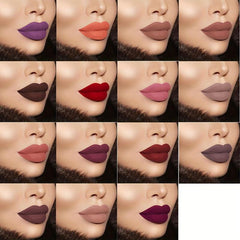 16-Color Matte Lipstick with Cup Long-Lasting Wear Easy Application