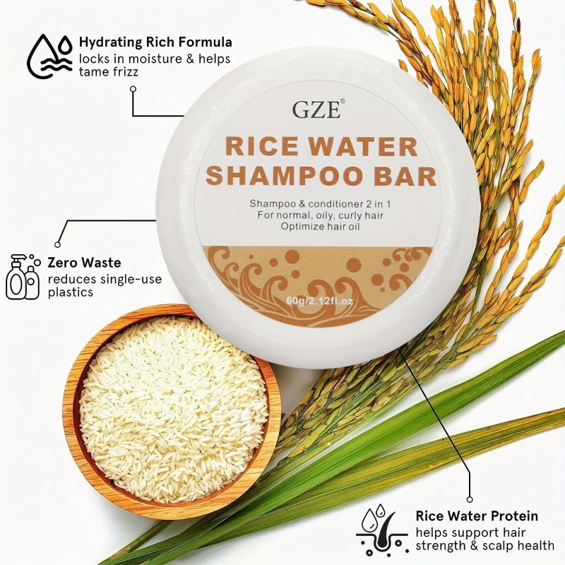 Rice Water Shampoo Bar & Solid Conditioner Set
