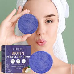 Purple Shampoo Bar For Blonde Hair With Biotin - Vegan Solid Shampoo Bar
