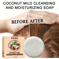 Coconut Shampoo Soap Deep Clean Scalp Control Moisturizing Refreshing