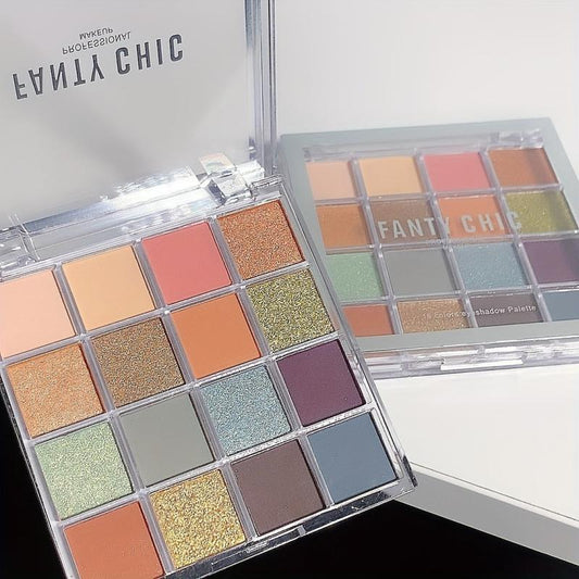 16 Shades Eyeshadow Palette Natural Matte Finish Cosmetics