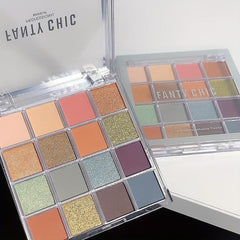 16 Shades Eyeshadow Palette Natural Matte Finish Cosmetics