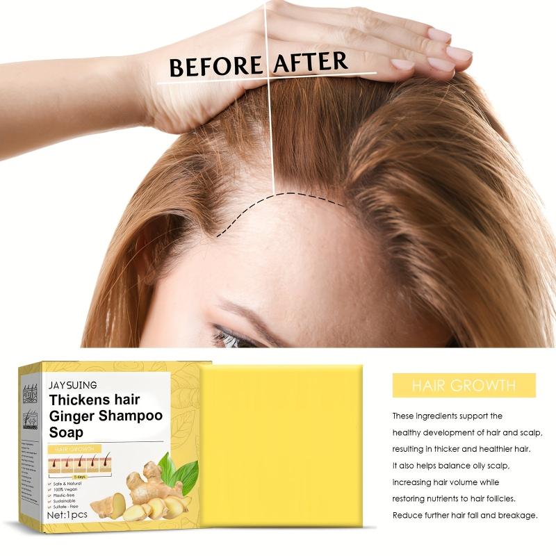 Natural Ginger Hair Shampoo Bar Gentle Cleanser For Dry Damaged Hair