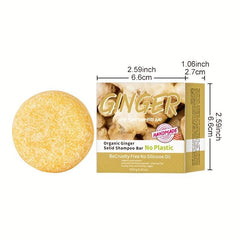Organic Ginger Shampoo Soap Stick - Eco-Friendly Hair Care