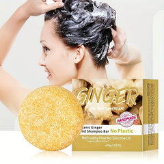 Organic Ginger Shampoo Soap Stick - Eco-Friendly Hair Care