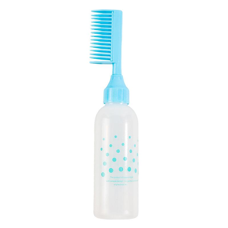 2 in 1 Hair Dye Bottle with Comb Root Hair Plastic Dye Applicator Bottle