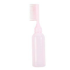 2 in 1 Hair Dye Bottle with Comb Root Hair Plastic Dye Applicator Bottle