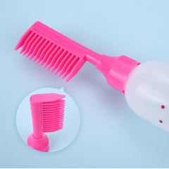 2 in 1 Hair Dye Bottle with Comb Root Hair Plastic Dye Applicator Bottle