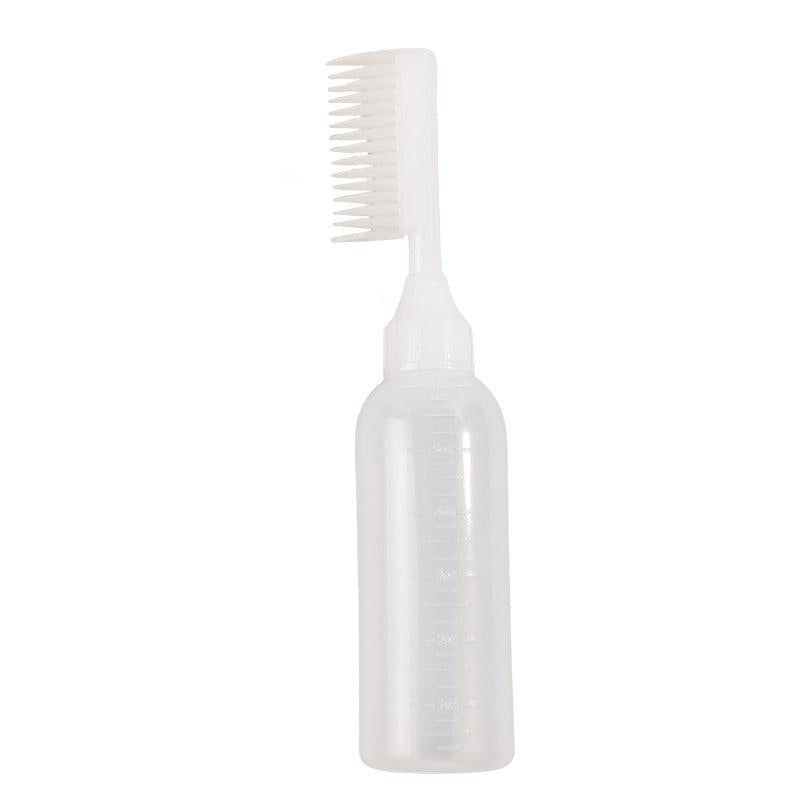 2 in 1 Hair Dye Bottle with Comb Root Hair Plastic Dye Applicator Bottle