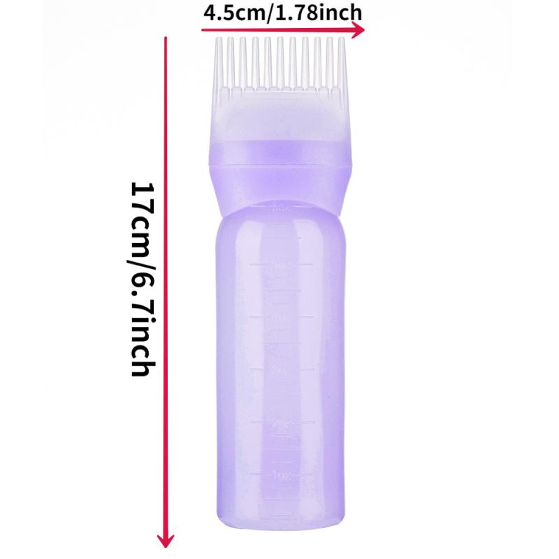 120ml Hair Dye Bottle with Comb, Salon Coloring Tool