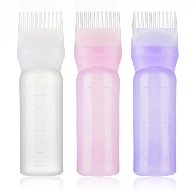 120ml Hair Dye Bottle with Comb, Salon Coloring Tool