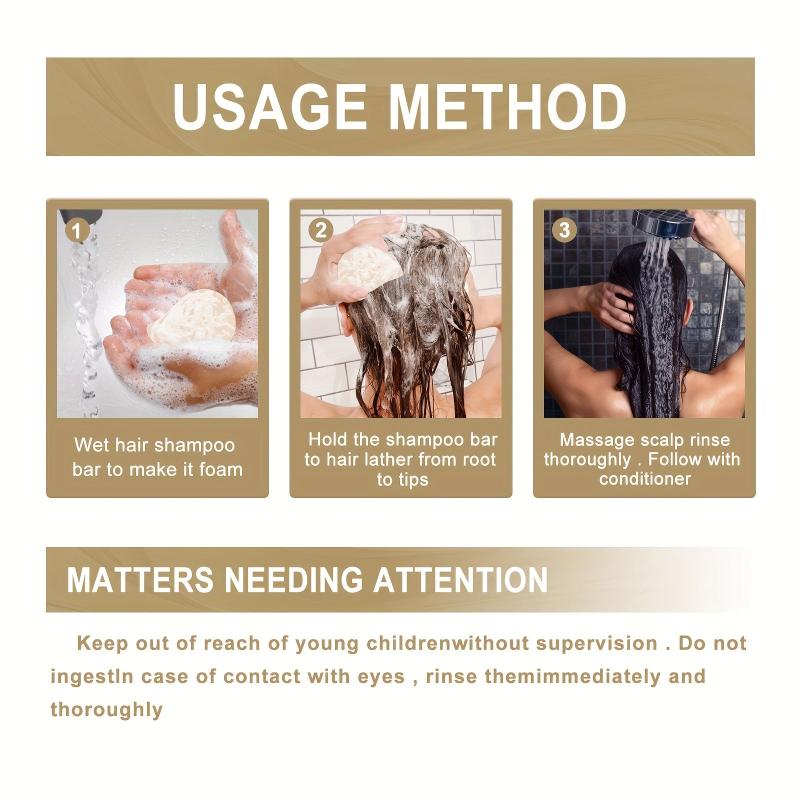 60g Oat Rice Shampoo Soap for Repairing Damaged Dry Hair