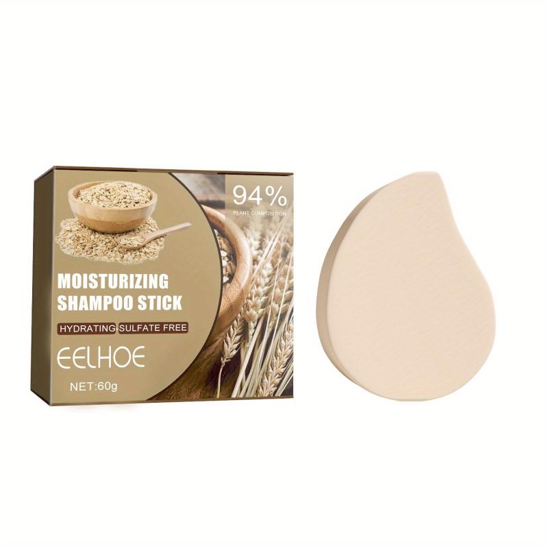 60g Oat Rice Shampoo Soap for Repairing Damaged Dry Hair