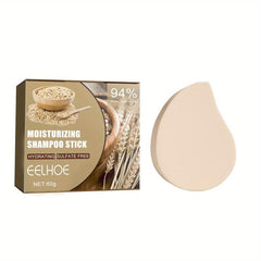 60g Oat Rice Shampoo Soap for Repairing Damaged Dry Hair