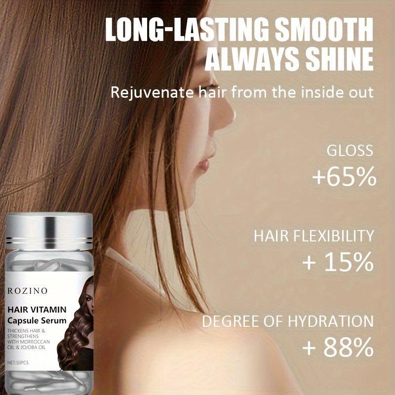 50pcs Vitamin Hair Capsules Repair Damaged Hair & Add Glossy Shine
