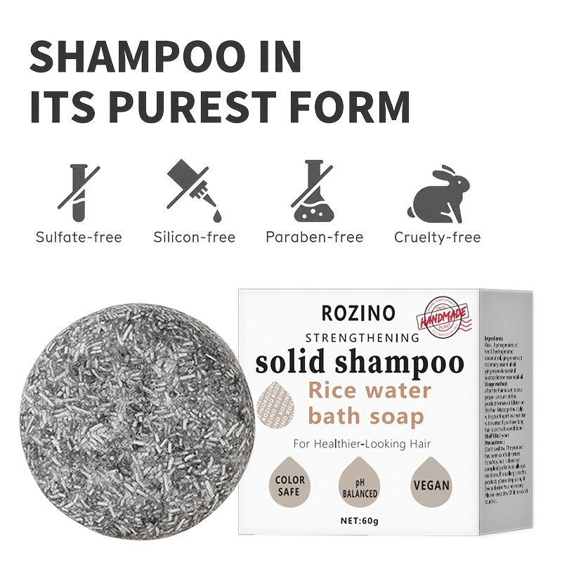 Rice Water Shampoo Soap Silicone Control Essential Shampoo Bar