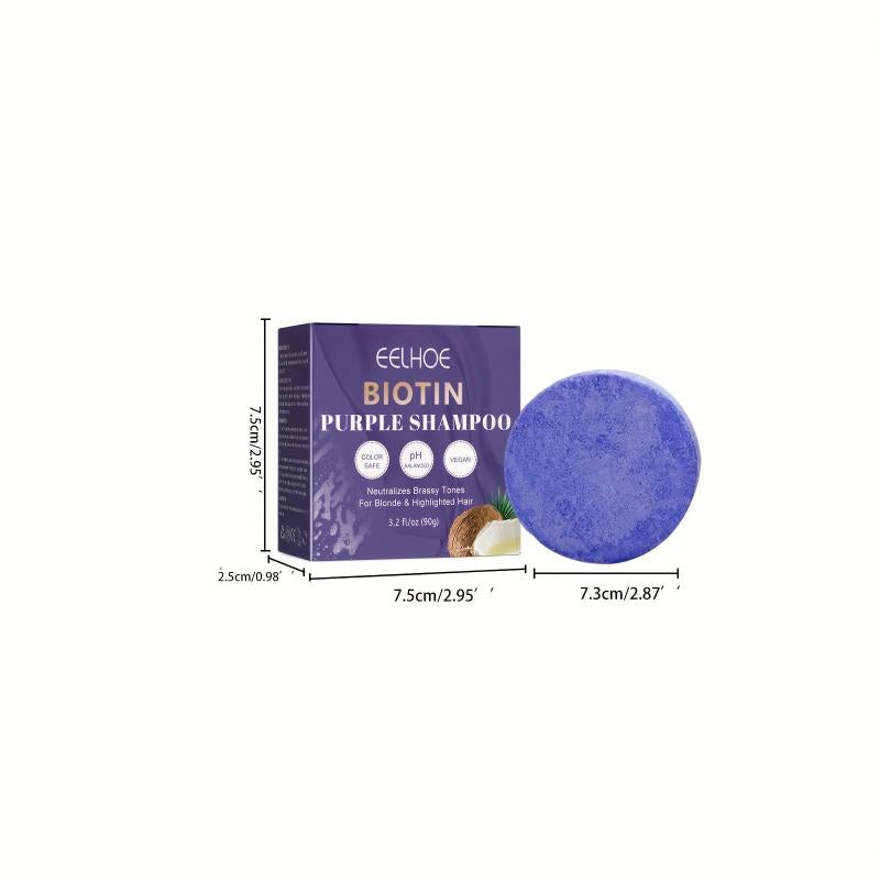 Biotin Purple Shampoo Soap - Repair Frizz Damaged Hair