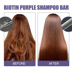 Biotin Purple Shampoo Soap - Repair Frizz Damaged Hair