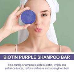 Biotin Purple Shampoo Soap - Repair Frizz Damaged Hair
