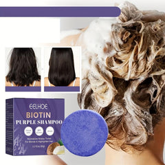Biotin Purple Shampoo Soap - Repair Frizz Damaged Hair