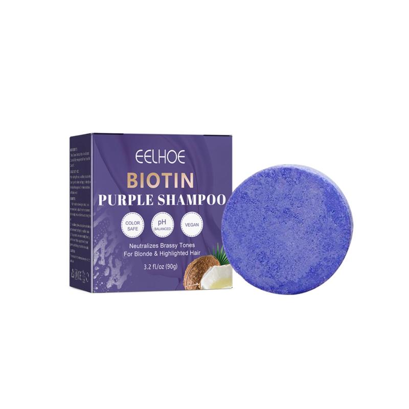 Biotin Purple Shampoo Soap - Repair Frizz Damaged Hair