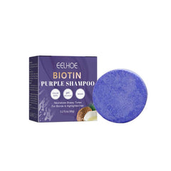Biotin Purple Shampoo Soap - Repair Frizz Damaged Hair